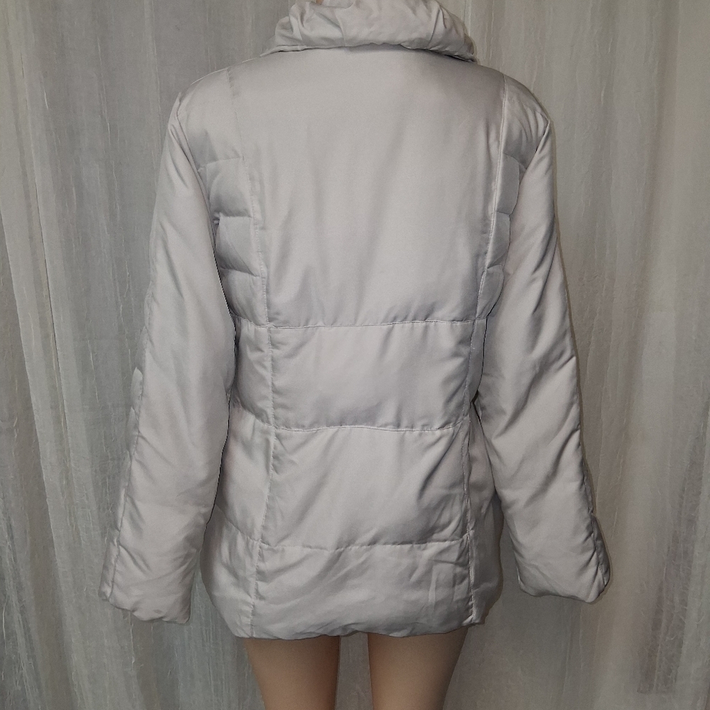 Calvin Klein Women's Metallic Gray Puffer Jacket Women Size L - Picture 8 of 12